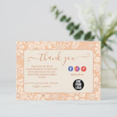 Retro Groovy 70's Thema Business Bedankkaart (Staand voorkant)