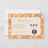 Retro Groovy 70's Thema Business Bedankkaart (Voorkant)