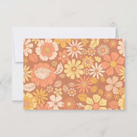 Retro Groovy 70's Thema Business Bedankkaart (Achterkant)