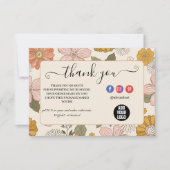 Retro Groovy 70's Thema Business Bedankkaart (Voorkant)