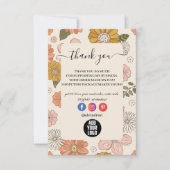 Retro Groovy 70's Thema Business Bedankkaart (Voorkant)