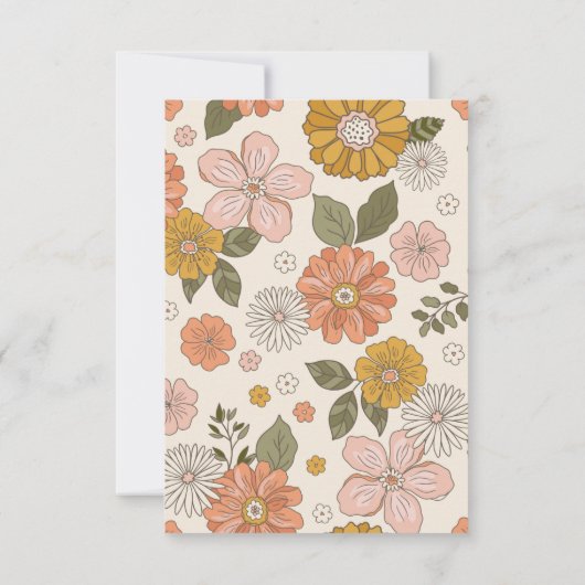 Retro Groovy 70's Thema Business Bedankkaart (Achterkant)