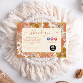 Retro Groovy 70's Thema Business Bedankkaart