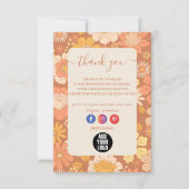 Retro Groovy 70's Thema Business Bedankkaart (Voorkant)