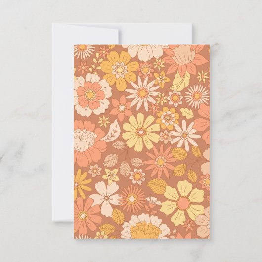 Retro Groovy 70's Thema Business Bedankkaart (Achterkant)