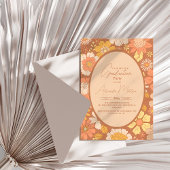 Retro Groovy 70's Theme Afstuderen Kaart