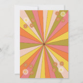 Retro Groovy 70's Theme Muted Tones Afstuderen Kaart (Achterkant)