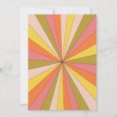 Retro Groovy 70's Verloving met gedempt beenderen Kaart (Achterkant)