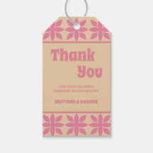 Retro groovy 70's vet typografie perzik & roze