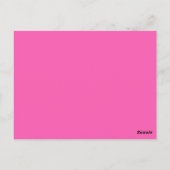 Retro Groovy 70s Vet Warm Roze Groen sparen de Dat Briefkaart (Achterkant)