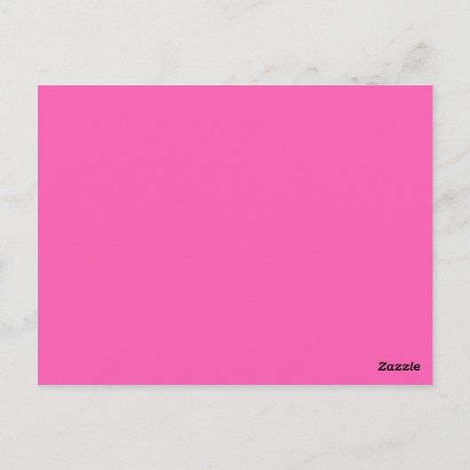 Retro Groovy 70s Vet Warm Roze Groen sparen de Dat Briefkaart (Achterkant)