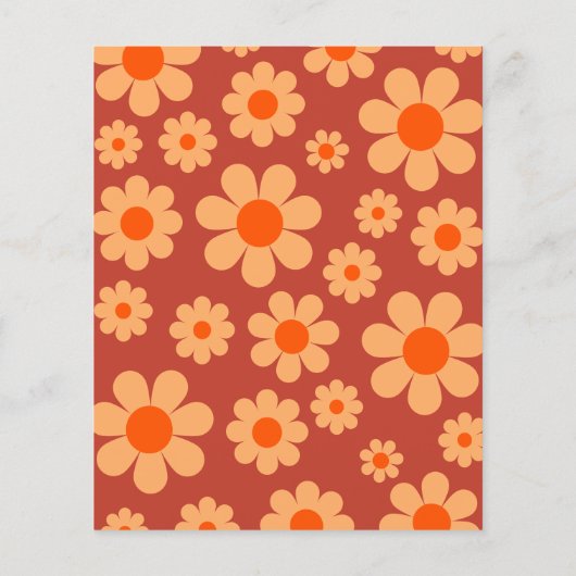 Retro Groovy 8ste Verjaardagsfeestbudget Flyer (Achterkant)