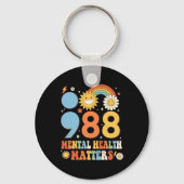 Retro Groovy 988 Mental Health Problems Suicide Pr Sleutelhanger (Voorkant)