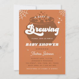 Retro Groovy A Baby is het Baby shower van de Herf Kaart