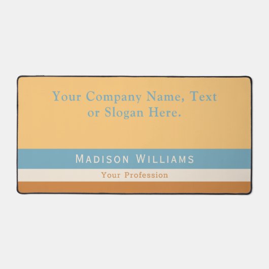 Retro Groovy aangepaste naam tekst Kantoor of pers Bureaumat (Voorkant)