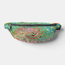 Retro Groovy Abstract Kleurrijke Regenboog Draaiko Heuptasje
