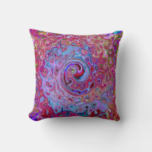 Retro Groovy Abstract Lavender en Magenta Swirl
