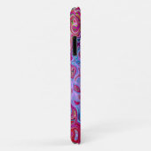 Retro Groovy Abstract Lila en Magenta Draaikolk Case-Mate iPhone Case (Achterkant/rechts)