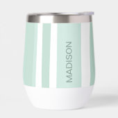 Retro Groovy Abstracte Blauwgroen Green Cream Cust (Links)