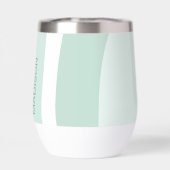 Retro Groovy Abstracte Blauwgroen Green Cream Cust (Achterkant)