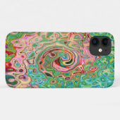 Retro Groovy Abstracte kleurrijke regenboogwervelk Case-Mate iPhone Case (Achterkant (horizontaal))