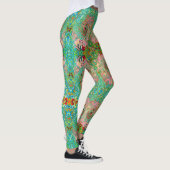 Retro Groovy Abstracte kleurrijke regenboogwervelk Leggings (Rechts)