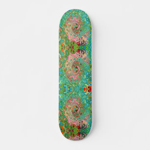 Retro Groovy Abstracte kleurrijke regenboogwervelk Persoonlijk Skateboard