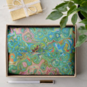 Retro Groovy Abstracte kleurrijke regenboogwervelk Tissuepapier (Geschenk)