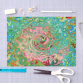 Retro Groovy Abstracte kleurrijke regenboogwervelk Tissuepapier (Craft)