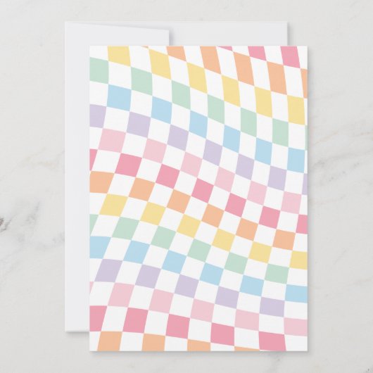 Retro Groovy Art Party Girl Birthday Kaart (Achterkant)