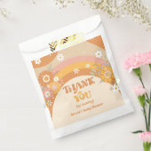 Retro groovy baby 70s floral dank u bedankzakje (Gezegeld)