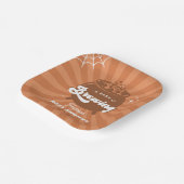 Retro Groovy Baby breekt halloween Baby shower Papieren Bordje (Gebogen)