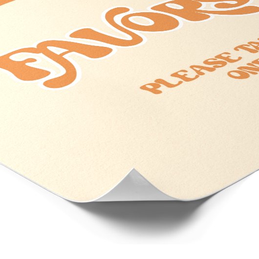 Retro groovy baby hippy favorieten poster (Hoek)