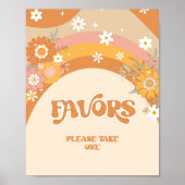 Retro groovy baby hippy favorieten poster (Voorkant)