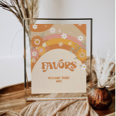 Retro groovy baby hippy favorieten poster