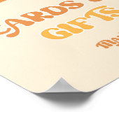 Retro groovy-baby kaarten en geschenken poster (Hoek)