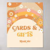 Retro groovy-baby kaarten en geschenken poster (Voorkant)