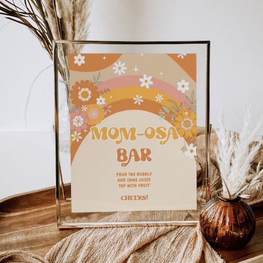 Retro groovy baby Momosa bar Poster