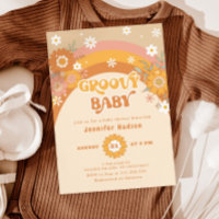 Retro groovy baby shower