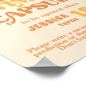 Retro Groovy baby tijd capsule verjaardag Poster (Hoek)