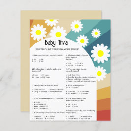 Retro Groovy - Baby Trivia | BABY SHOWER