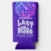 Retro Groovy Bachelorette Bruid Squad Bruidsmeisje Seltzer Blikjeskoeler (Achterkant)