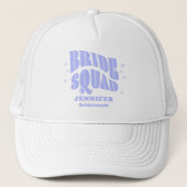 Retro Groovy Bachelorette Bruid Squad Bruidsmeisje Trucker Pet (Voorkant)