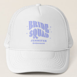Retro Groovy Bachelorette Bruid Squad Bruidsmeisje Trucker Pet