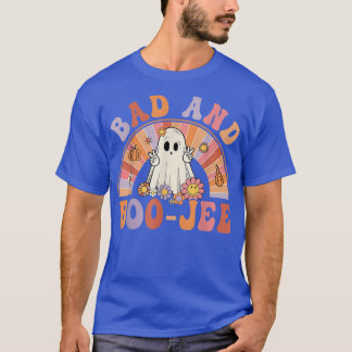 Retro Groovy Bad en Boo-Jee Floral Ghost HHAMWE T-shirt