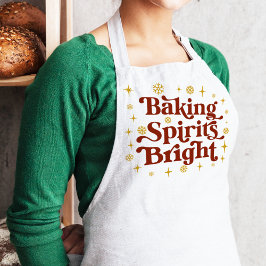 Retro Groovy Baking Spirits Bright Christmas Standaard Schort