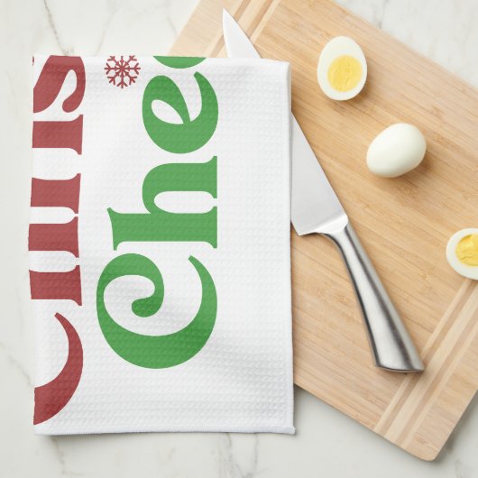 Retro Groovy bakken Kerstmis Cheer Theedoek (Quarter Fold)