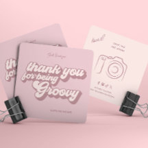 Retro Groovy Bedankt Social Media