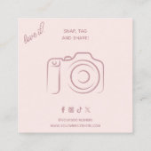 Retro Groovy Bedankt Social Media Vierkante Visitekaartje (Achterkant)