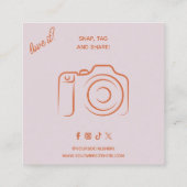 Retro Groovy Bedankt Social Media Vierkante Visitekaartje (Achterkant)